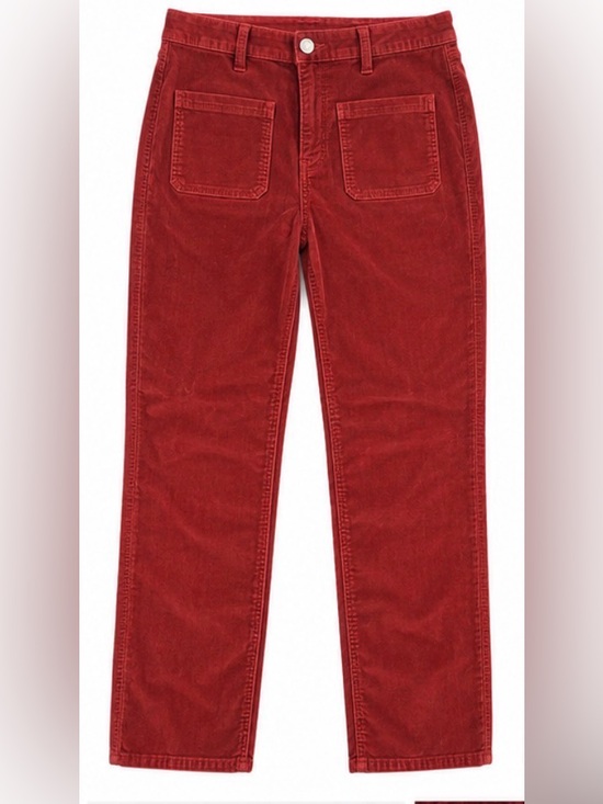 Wonderly Denim - Wonderly Vintage Straight Corduroy Pants Red Size 10R High Rise Stretch